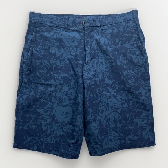 American Eagle Men’s Chino Shorts Size 30 Blue Floral Print Casual Summer Prep - Picture 1 of 10